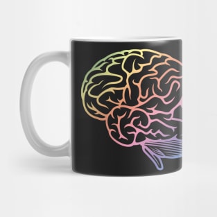 Beautiful Brain Rainbow Pastel Neuroscience Mug